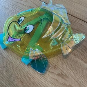 Flounder little mermaid Disney backpack clear yellow